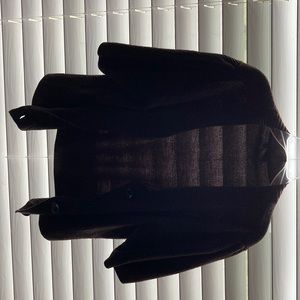 A dark brown sweater